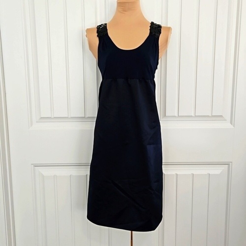 Simply Vera Vera Wang Black Navy Sleeveless Midi Dress